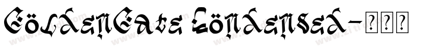 GoldenGate Condensed字体转换
